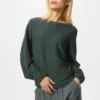 3D Knit bomuldssweater med voluminøse ærmer til kvinder