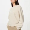 3D Knit bomuldssweater med voluminøse ærmer til kvinder