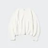 3D Knit bomuldssweater med voluminøse ærmer til kvinder