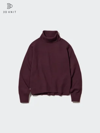 3D Knit langærmede sweaters for women in Souffle Yarn