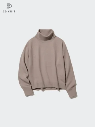 3D Knit langærmede sweaters for women in Souffle Yarn