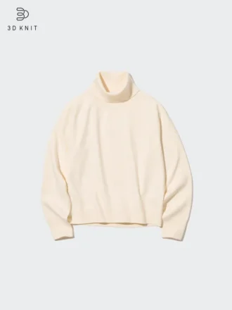 3D Knit langærmede sweaters for women in Souffle Yarn