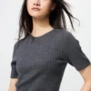 3D Knit merino-sweater til kvinder | Halv ærme