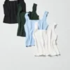 3D Knit ribbet ærmeløs sweatere til kvinder
