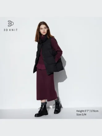 3D Knit-strikket nederdele i Souffle Yarn til kvinder
