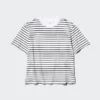 AIRism bomuldst-t-shirt til kvinder | Stribet