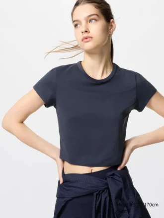AIRism Soft Cropped T-shirt til kvinder