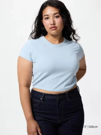 AIRism Soft Cropped T-shirt til kvinder
