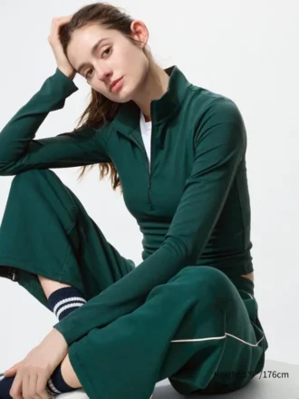 AIRism Soft Half-Zip T-shirt til kvinder