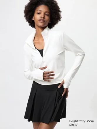 AIRism Soft Half-Zip T-shirt til kvinder