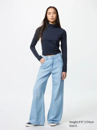 AIRism Soft Half-Zip T-shirt til kvinder