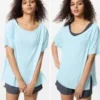 AIRism T-shirt med løs pasform og V-hals til kvinder | 2-vejs