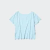 AIRism T-shirt med løs pasform og V-hals til kvinder | 2-vejs