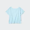 AIRism T-shirt med løs pasform og V-hals til kvinder | 2-vejs