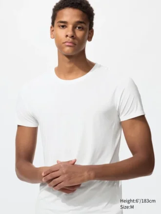AIRism T-shirt med rund hals til mænd