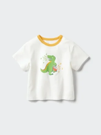 Baby Baby AIRism bomulds-T-shirt | Dinosaur