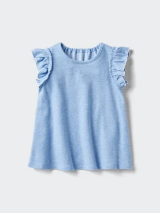 Baby Baby AIRism bomulds-T-shirt | Med flæser