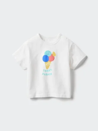 Baby Baby AIRism bomulds-T-shirt | Trykt