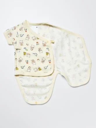Baby Baby billedbogssamlingen Bodyer med korte ærmer | Åben foran | Koguma-Chan