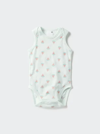 Baby Baby bomuldsmesh ærmeløs Bodyer | Print