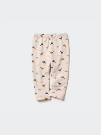 Baby Baby Fleece-leggings med print