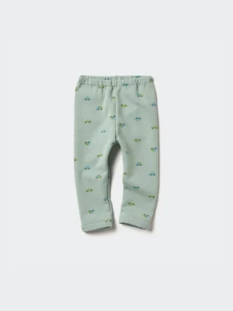 Baby Baby Fleece-leggings med print