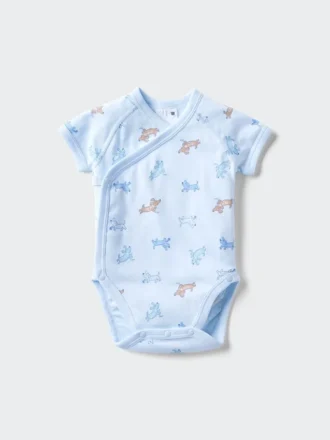 Baby Baby kortærmet Body | Åben foran | Trykt
