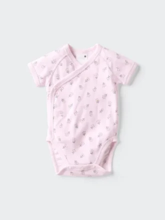 Baby Baby kortærmet Body | Åben foran | Trykt