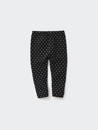 Baby-leggings i fuld længde (prikket)