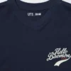 Babymonster UT kort T-shirt med grafisk print til kvinder | V-hals