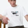 Blå Lock UT Graphic T-shirt til mænd