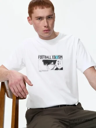 Blå Lock UT Graphic T-shirt til mænd