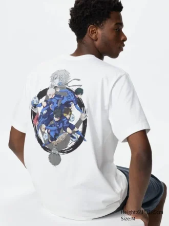 Blå Lock UT Graphic T-shirt til mænd