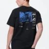 Blå Lock UT Graphic T-shirt til mænd