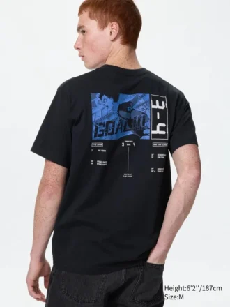 Blå Lock UT Graphic T-shirt til mænd