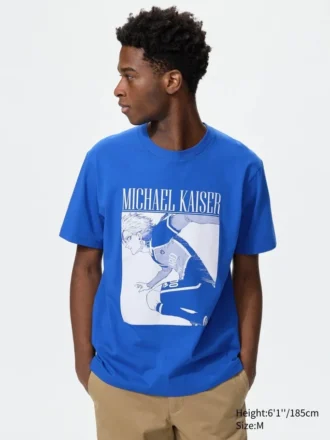 Blå Lock UT Graphic T-shirt til mænd