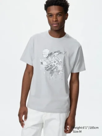 Blå Lock UT Graphic T-shirt til mænd
