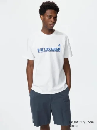 Blå Lock UT Graphic T-shirt til mænd