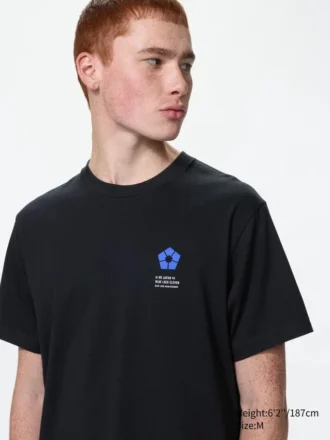 Blå Lock UT Graphic T-shirt til mænd