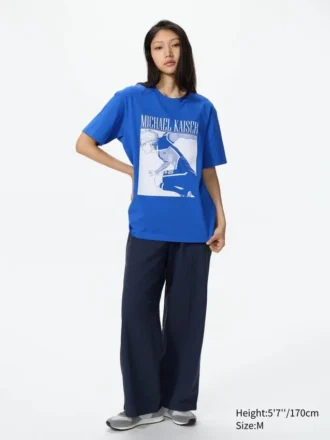 Blå Lock UT Graphic T-shirt til mænd