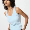 Blød ribbet tanktop til kvinder