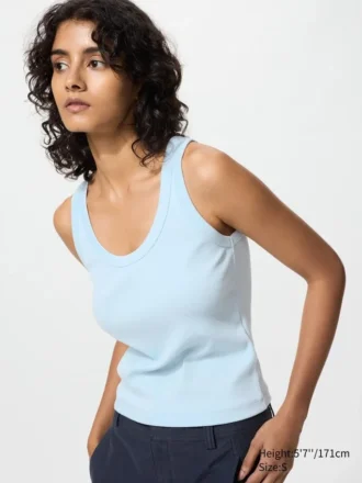 Blød ribbet tanktop til kvinder