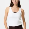 Blød ribbet tanktop til kvinder