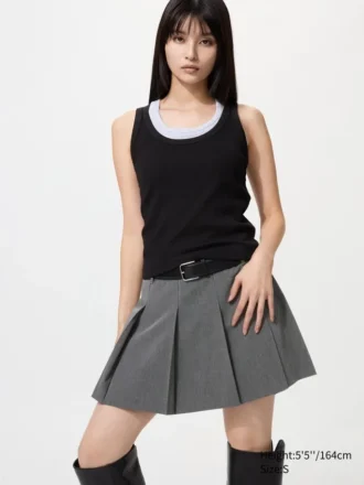 Blød ribbet tanktop til kvinder