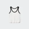 Blød ribbet tanktop til kvinder | Ringer