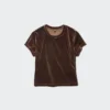 Blød velour-mini-T-shirt til kvinder