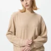 Blødt strikket fleece-T-shirt til kvinder | Langærmede T-shirts