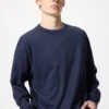 Blødt strikket fleece-T-shirt til mænd