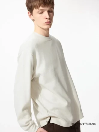 Blødt strikket fleece-T-shirt til mænd