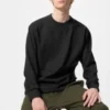 Blødt strikket fleece-T-shirt til mænd
